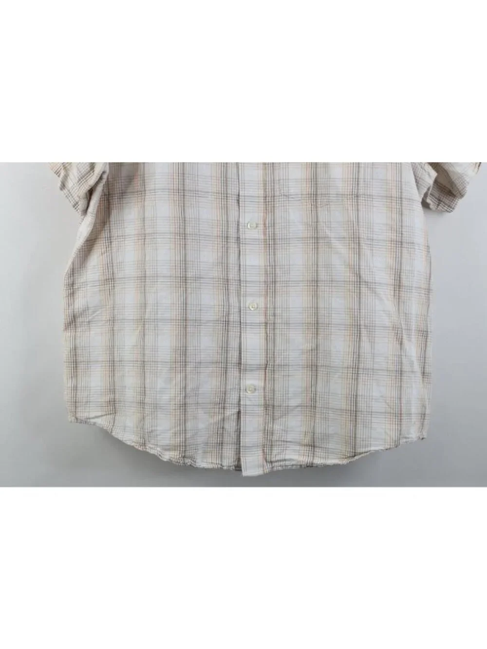 Vtg Y2K 2007 Banana Republic Mens Large Linen Blend Short Sleeve Button Shirt